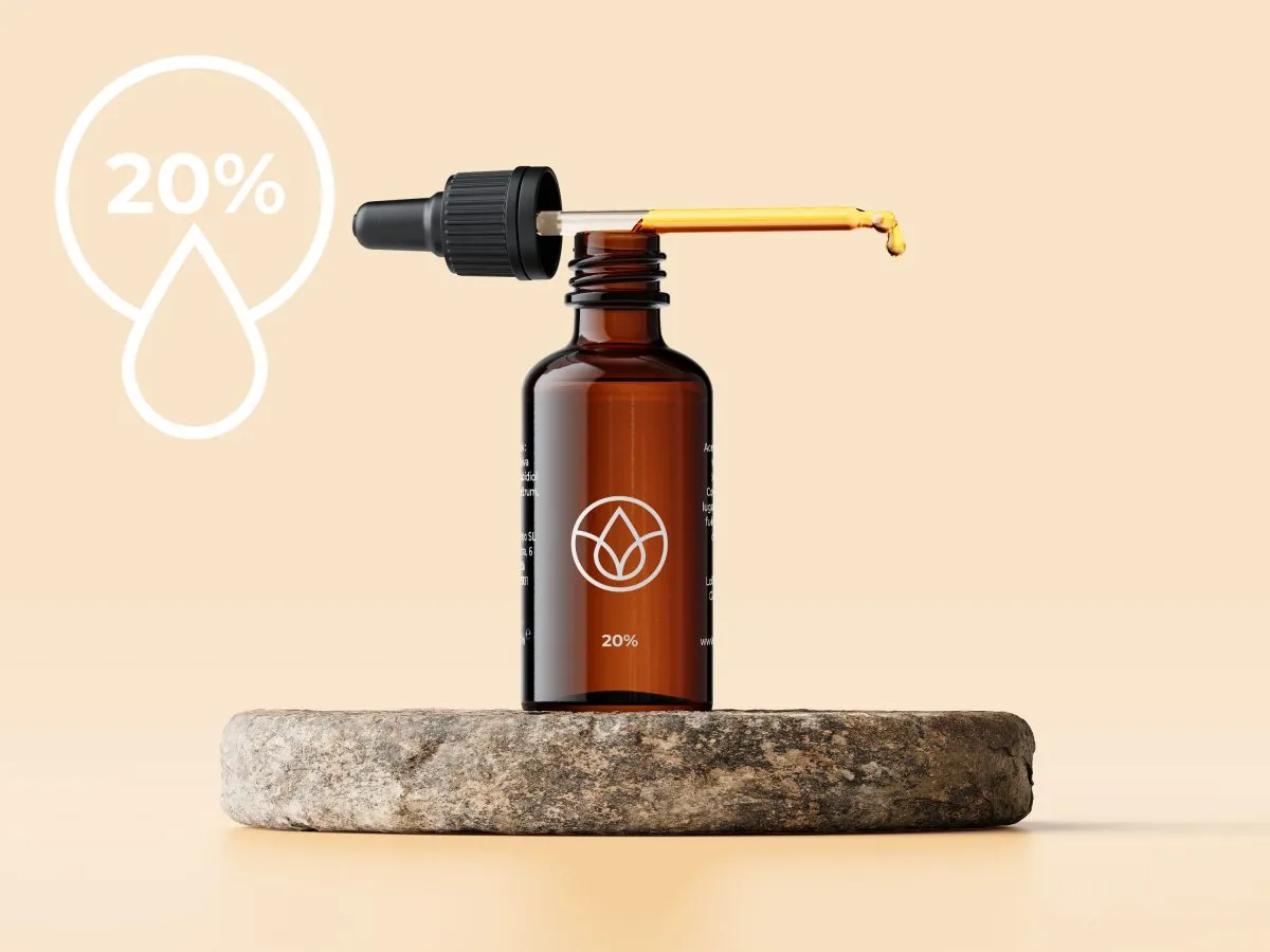 Bote de aceite CBD 20%