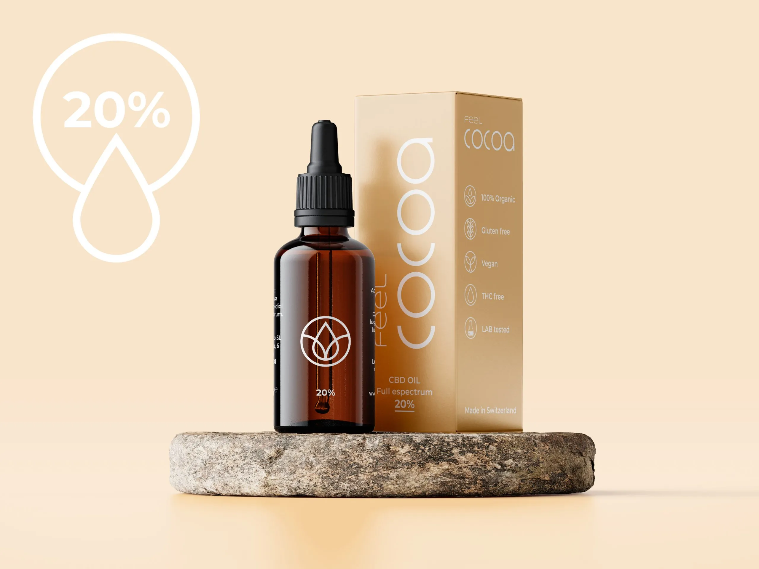 Bote de aceite CBD 20%