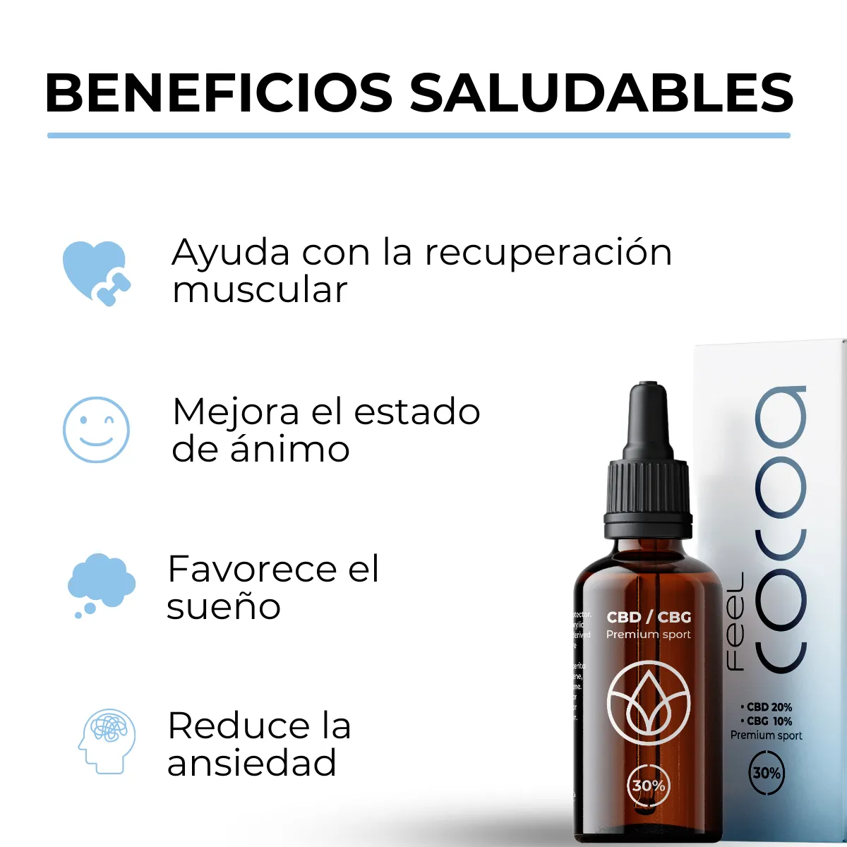 Bote de aceite CBD 30% especial para recuperación muscular