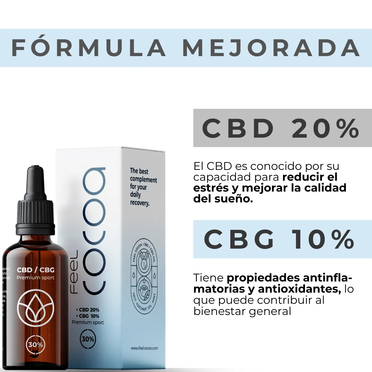 Bote de aceite CBD 30% especial para recuperación muscular