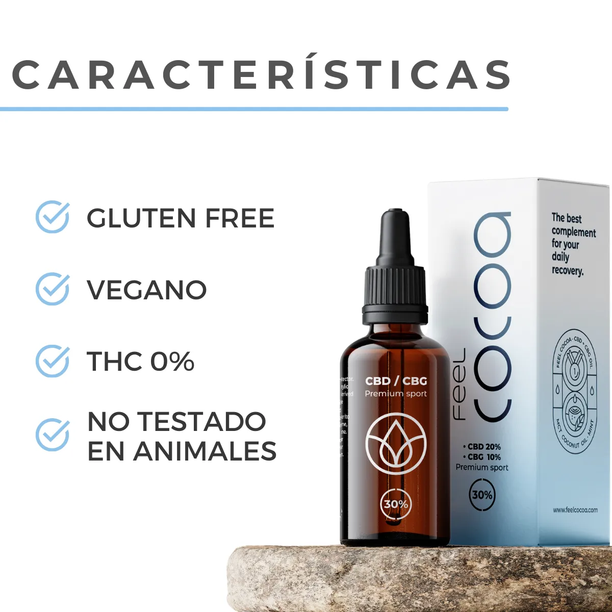 Bote de aceite CBD 30% especial para recuperación muscular